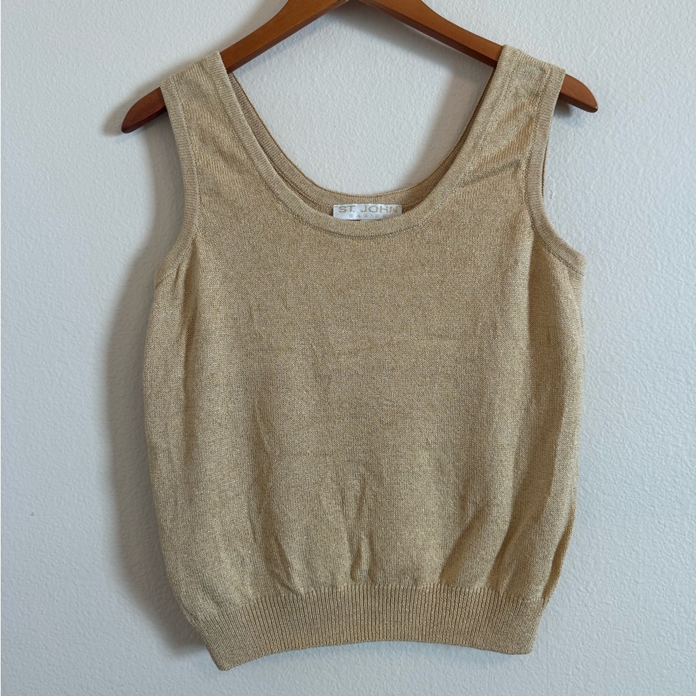 St John basic Tank Top. - Gold - size P